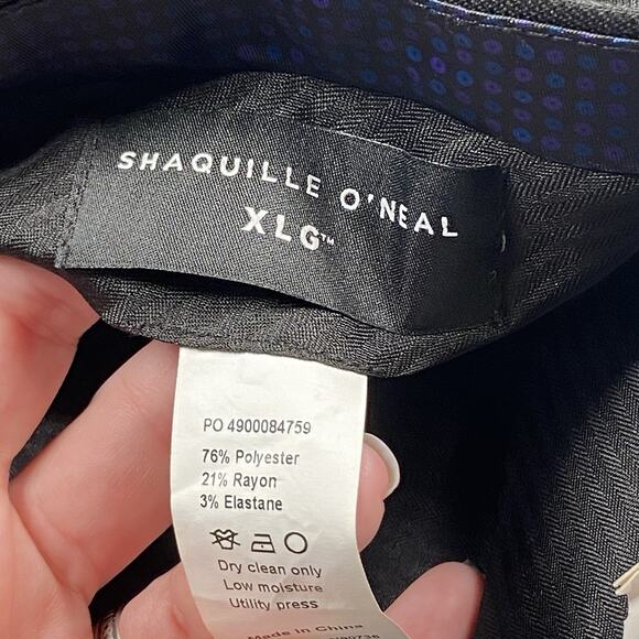 NEW Shaquille O'neal Mens Dress Pant 56x32 Suit Separates Black Stretch - Picture 3 of 7